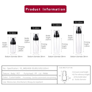 50ML80ML 100ML 120ML PET Vides En Plastique Rondes Cheveux Vaporisateur pour Soins <span class=keywords><strong>de</strong></span> La Peau <span class=keywords><strong>Lotion</strong></span> - Product Image 6