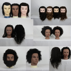 Tête de mannequin 100% cheveux humains, tête d'entraînement, mannequin, pratique, <span class=keywords><strong>afro</strong></span>, cosmétologie, tête de poupée pour coiffeur avec support à pince - Product Image 4