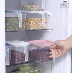 Gran oferta, caja multifunción para alimentos de cocina, caja contenedora de alimentos, caja de almacenamiento para refrigerador con asa - Product Image 1