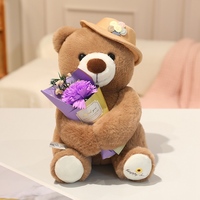 Adorable ours en peluche en coton rembourré de fibres PP, jouet en peluche personnalisé en gros, cadeau de la Saint-Valentin, Saint-Valentin
