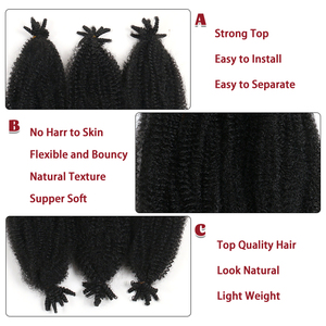 Directo de fábrica 3X Kanekalons Pre-fluffed <span class=keywords><strong>Spring</strong></span> Afro Marley Twist SyntheticCrochet Hair mechas para trenzas africanas - Product Image 4