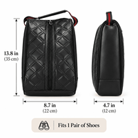 Sac à chaussures en cuir PU matelassé personnalisé, grande capacité, durable, écologique, pour voyage, sport, gym