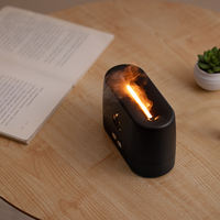 Vente directe ultrasonique Air huile essentielle lampe flamme de feu lampe led 7 couleurs avec brume arôme diffuseur d'huile essentielle pour chambre à coucher