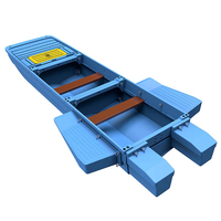 Bateau pliant en plastique PE 2,1 m 3,3 m, bateau de pêche transportable en voiture