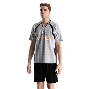 Camiseta de Fútbol Bordada con Cuello Polo en V y Material Termorregulador, Perfecta para Entrenamientos - Product Image 2