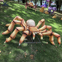 Lanterne en soie faite à la main en forme d'insecte, simulation d'araignée, lanterne LED pour festival, Halloween, parc à thème, spectacle de lumière au jardin botanique