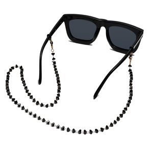 Chaîne de <span class=keywords><strong>lunettes</strong></span> en cristal en diamant plaqué or, perles triangulaires, accessoires de <span class=keywords><strong>lunettes</strong></span>, collier de <span class=keywords><strong>lunettes</strong></span> de soleil en cristal - Product Image 3