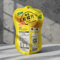 Sachet d'emballage personnalisé en forme de collation, sachet en forme de bonbon tranches de citron, sachet autoportant pour chips et chocolat