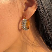 Nouvelles boucles d'oreilles Dazan 2027 en acier inoxydable plaqué or 18 carats, hypoallergéniques, polies, style vintage, grandes, serties de zircons corail 5A