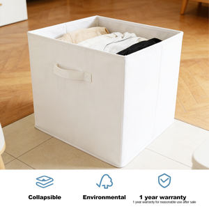 Boîte de rangement en tissu carrée, panier, étagère, tiroir, design pliable <span class=keywords><strong>pour</strong></span> vêtements, literie, jouets - Product Image 2