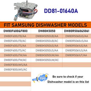 มอเตอร์ปั๊มหมุนเวียนเครื่องล้างจาน120V 200W 3050 RPM อะไหล่สแตนเลสสำหรับ Samsung DW80F600UTS UTW - Product Image 4