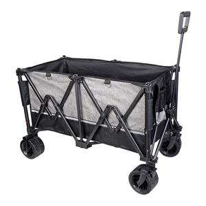 Chariot de plage à 4 roues avec logo personnalisé chariot de camping pliable à poignée réglable - Product Image 2