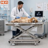 HEYI Table d'échographie vétérinaire électrique à ciseaux en acier inoxydable 304, hauteur réglable 450-1000mm, taille personnalisée, qualité A+