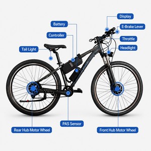 <span class=keywords><strong>Kit</strong></span> de conversion de roue avant <span class=keywords><strong>pour</strong></span> <span class=keywords><strong>vélo</strong></span> électrique 36V 500W, moteur DC, <span class=keywords><strong>kit</strong></span> <span class=keywords><strong>d</strong></span>'<span class=keywords><strong>électrification</strong></span> <span class=keywords><strong>pour</strong></span> VTT avec écran Quantum LED 900S - Product Image 6