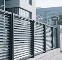 Clôture en lattes en alliage d'aluminium, écran de sécurité décoratif pour jardin, design à persiennes, résistant à la décomposition, respectueux de l'environnement, pour l'extérieur