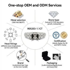 Anillo de Oro Sólido de 18K Más Vendido, Base para Engaste con Hilera Ornamentada, Acento de Diamante Natural de 4 Puntas, Montura de Banda Ancha para Fiesta de Lujo - Product Image 5