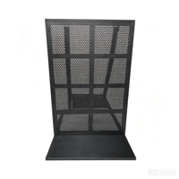 Barrière de contrôle des foules pliable en acier noir anti-escalade avec finition antirouille et installation rapide pour les événements sur scène et en extérieur