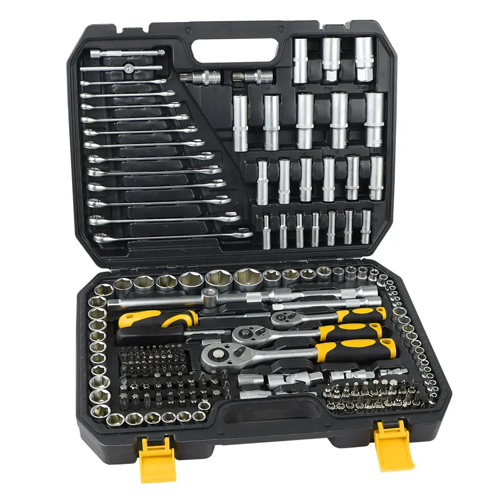 218PCS drive SOCKET SET(1/4",3/8"&1/2") professional mechanic tool set Kits for workshop