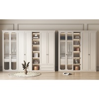 Armario Moderno Extensible para Sala de Estar con Puertas de Pared Mate, Material WPC Ecológico y Duradero, Armario para Dormitorio, Comedor o Villa
