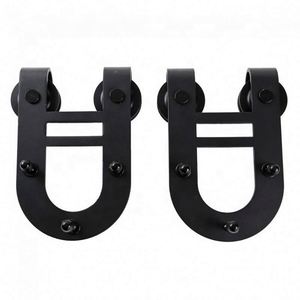 ลูกล้อประตูบานเลื่อนรูปทรงเกือกม้าสีดำสไตล์อเมริกันทันสมัยทนทาน WEKIS  แบบตัวยู  ทำจากเหล็กกล้าคาร์บอน - Product Image 3