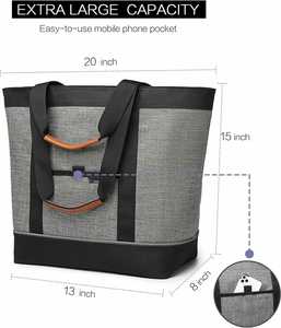 Glacière de pique-nique de grande capacité, design spacieux avec poche pratique pour téléphone portable, idéale pour les repas en plein air - Product Image 4