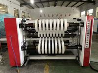 Machine de découpe et de rembobinage semi-automatique haute productivité WFHT HT1300P pour tissus non tissés et films plastiques, 200 m/min