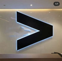 Enseigne lumineuse LED 3D personnalisée par le fabricant pour devanture de magasin, lettres en relief rétroéclairées, logo publicitaire