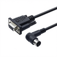 DB9 RS232 Stecker-Buchse zu 8/9 Mini-DIN Serieller Konverter mit Reinkupfer-Geflechtabschirmung