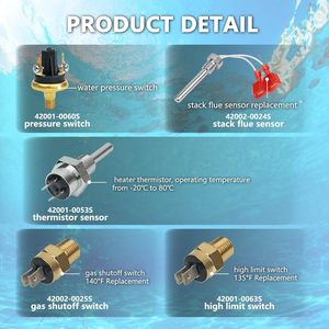 Kit de Reparación de Calentador de Piscina, Termostato 42002-0024S 42001-0063S 42001-0053S 42001-0060S 42002-0025S, Eléctrico, de Latón - Product Image 4