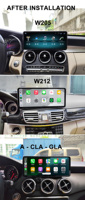 Layar 12.3 Inci 2400*900p T113 untuk Mercedes Benz E Class W212 S212 E200 E300 Gaya MBUX CarPlay Nirkabel GPS Terintegrasi DSP