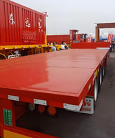 Nouvelle semi-remorque à plateau en acier de 20 pieds, 40 pieds, 2/3/4 axes, haute capacité pour le transport de conteneurs, à vendre
