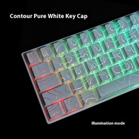 OEM Custom Keycap Set Personalized PBT Side Engraved Transparent Keycaps with Light Transmitting Feature
