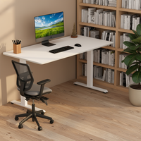 Fabricant de mobilier de bureau, bureau debout réglable en hauteur de luxe, électrique, double moteur, avec plateau en bois, garantie 3 ans