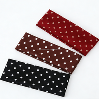 Bandeau élastique rétro à pois en flanelle, extensible et doux, pour le sport, la gym, le yoga, le lavage du visage, le maquillage, mode féminine, usage quotidien, taille unique