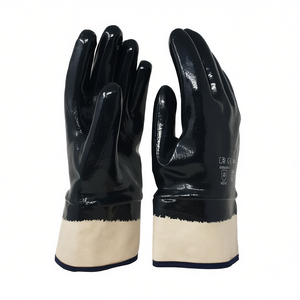 ถุงมือผ้าฝ้ายเคลือบไนไตรล์ ถุงมือป้องกันสำหรับใช้ในครัวเรือน ขนาด 9 - Product Image 2