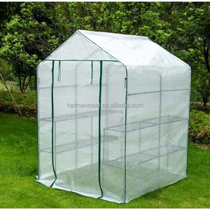 Tienda de campaña de invernadero para el hogar, sala de crecimiento de plantas verdes de tomate para jardín, balcón, marco de acero resistente con cremalleras dobles - Product Image 3
