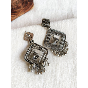 Pendientes de Araña Geométricos Vintage de Moda, Chapados en Plata, de Latón, Joyería Colgante para Boda de Mujer, a la Moda - Product Image 2