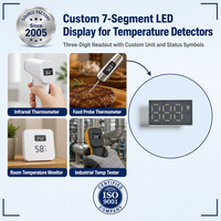 Pantalla LED Profesional Personalizada de 7 Segmentos, Módulo de Pantalla de 3 Dígitos con Escala Dual para Equipos de Lectura de Temperatura