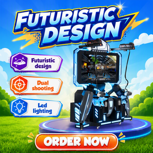 Nouvelle machine de tir <span class=keywords><strong>VR</strong></span> pour enfants, simulateur de tir pour 2 joueurs, machine d'arcade à monnayeur d'intérieur avec casques <span class=keywords><strong>VR</strong></span> et manettes - Product Image 1