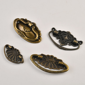 European Style Oval Furniture Handle Antique Bronze Cabinet Drawer Pull Durable Iron Hardware - Product Image 2