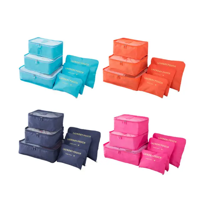 Wholesale Hot Selling 6 Pcs Travel Storage Set Bag For Luggage clothes travel storage bag