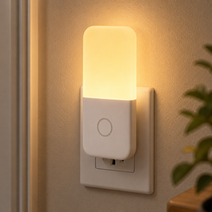 Mini lampe de nuit 0,5W à brancher sur prise murale, carrée, avec capteur automatique crépuscule-aube, lampe de chevet LED pour enfants et bébés, pour chambre et salle de bain - Product Image 1