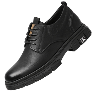 Zapatos Oxford de Vestir para Hombre, con Cordones, de Seguridad para Trabajo en Exteriores, de Cuero, Formales, de Negocios, con Forro de Felpa Gruesa y Acolchado de Algodón - Product Image 1