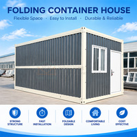 Maison conteneur pliable directement de l'usine, structure en acier, abri mobile préfabriqué pour hébergement temporaire
