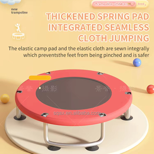 Yeni tasarım yüksek kalite kapalı PVC bahar daire Mini çocuk çocuklar yetişkin trambolin yatay çubuk koruyucu Net toptan - Product Image 4