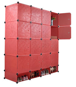 Tủ quần áo di động bằng nhựa có thể điều chỉnh PP tủ quần áo lớn tủ quần áo tủ quần áo với cửa ra vào - Product Image 5