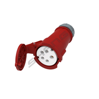 Prise mâle femelle industrielle IP44 5 broches 32A rouge, coupleur de prise industrielle IP44 5P, prise mâle femelle 220-380V