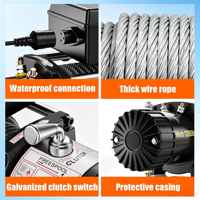 Vente chaude - Treuil électrique pour voiture 12V/24V, capacité 2000-20000 lbs, treuil tout-terrain manuel, treuil électrique robuste pour extérieur