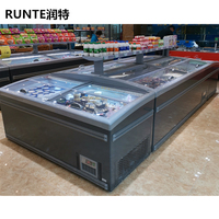 Congélateur vitrine à glace Isa avec porte en verre pour comptoir, congélateur profond, îlot