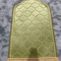 2025 Tapis de Pèlerinage Modernes Personnalisables de Haute Qualité en Tissu Raschel Jacquard Peluche Bordures en Dentelle Florale Direct Chine